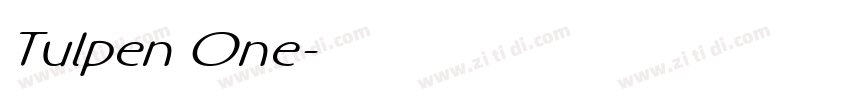 Tulpen One字体转换